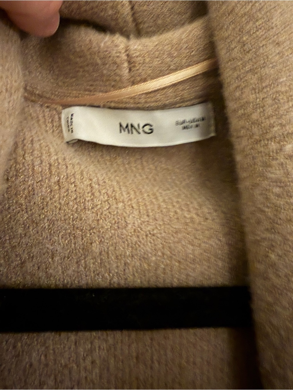 Mango Camel Open-Front Knit Duster Cardigan - Picture 3 of 5